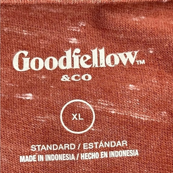 Men's Long Sleeve Rust Henley Crewneck Shirt Goodfellow & Co™ size XL - Picture 5 of 9